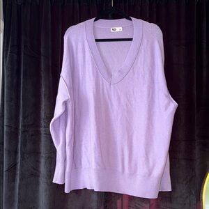 Lavender V-Neck Women's Sweater